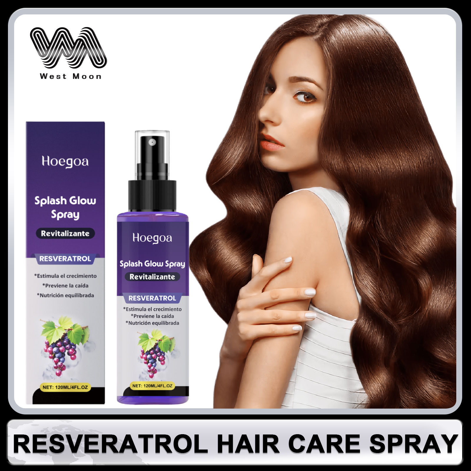 Hair Care Natural - Resveratrol Spray de soin capillaire Anti