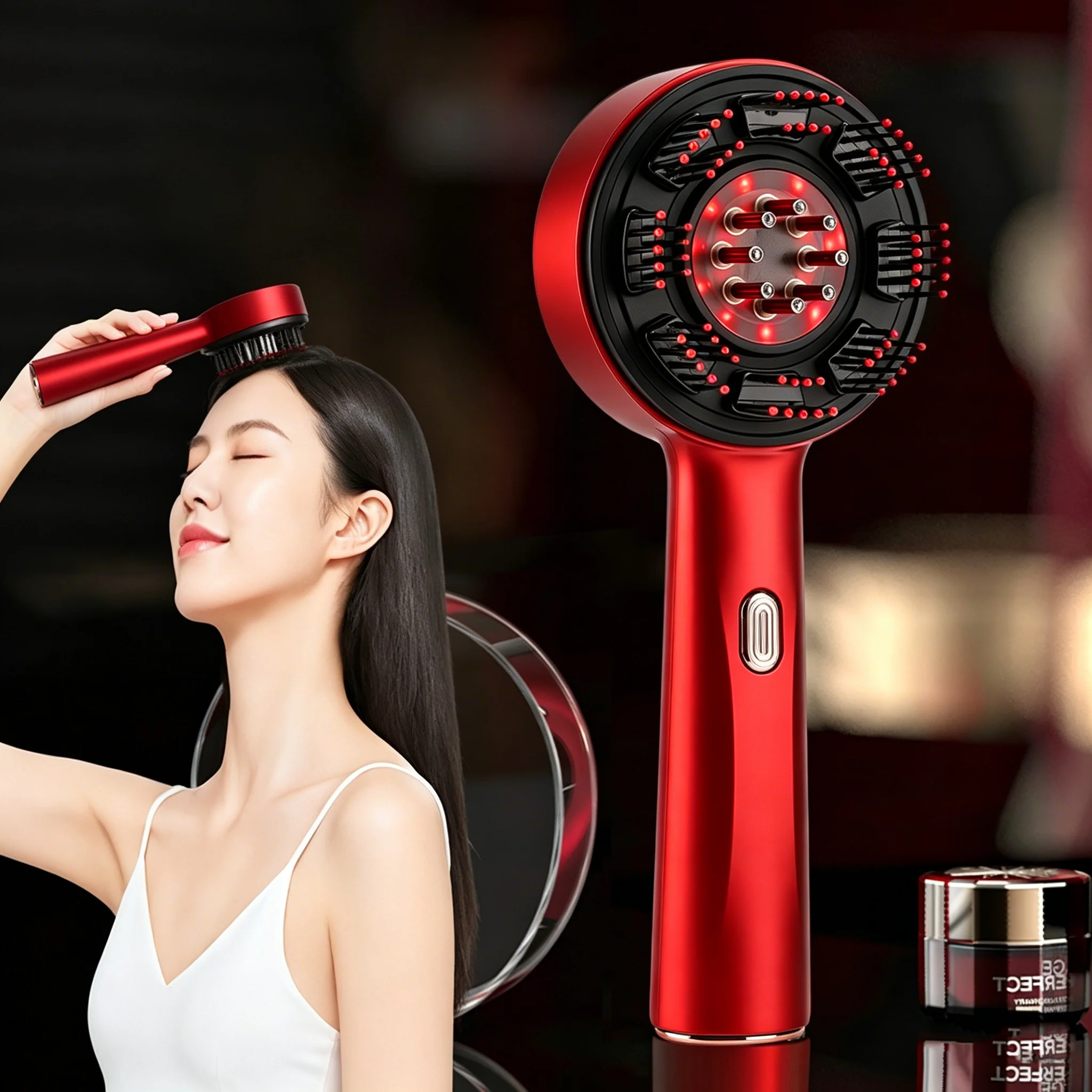 Hair Care Essential - Peigne de massage électrique portable, applicateur