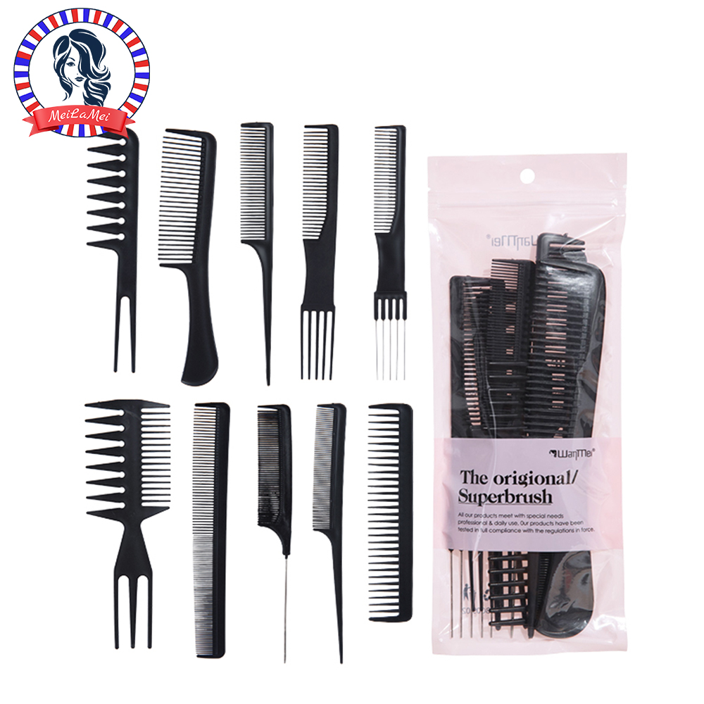 Hair Care Essential - Ensemble de peignes à cheveux 10