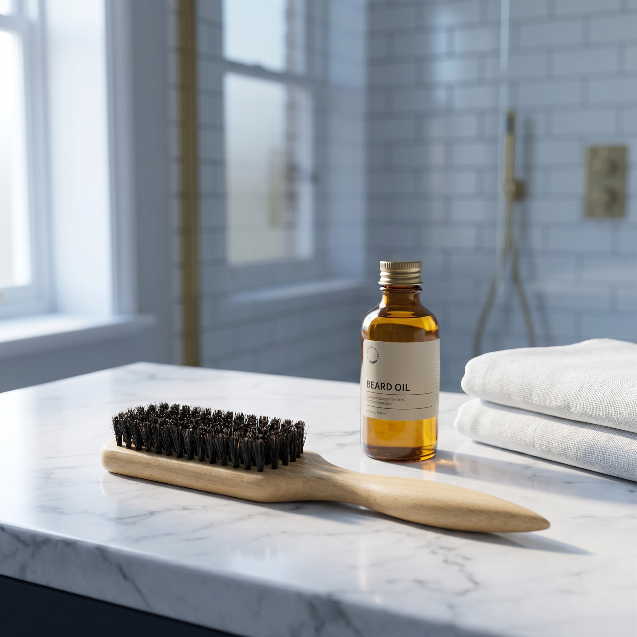 Hair Care For Men - Petite brosse à barbe en bois