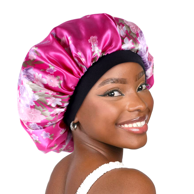 Satin Hair Bonnet - Bonnet en Satin pour femmes, large
