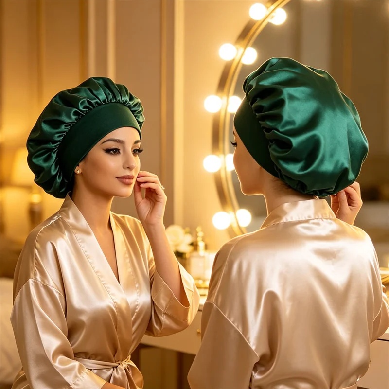 Satin Hair Bonnet - Bonnet de nuit en satin uni