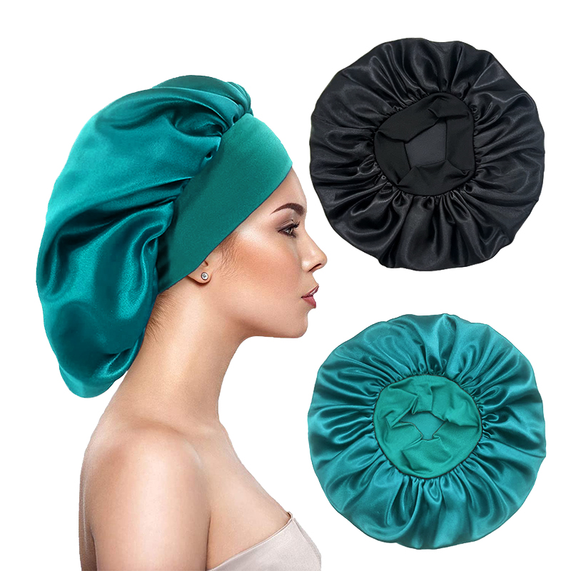 Satin Hair Bonnet - Bonnets en Satin solides pour femmes,
