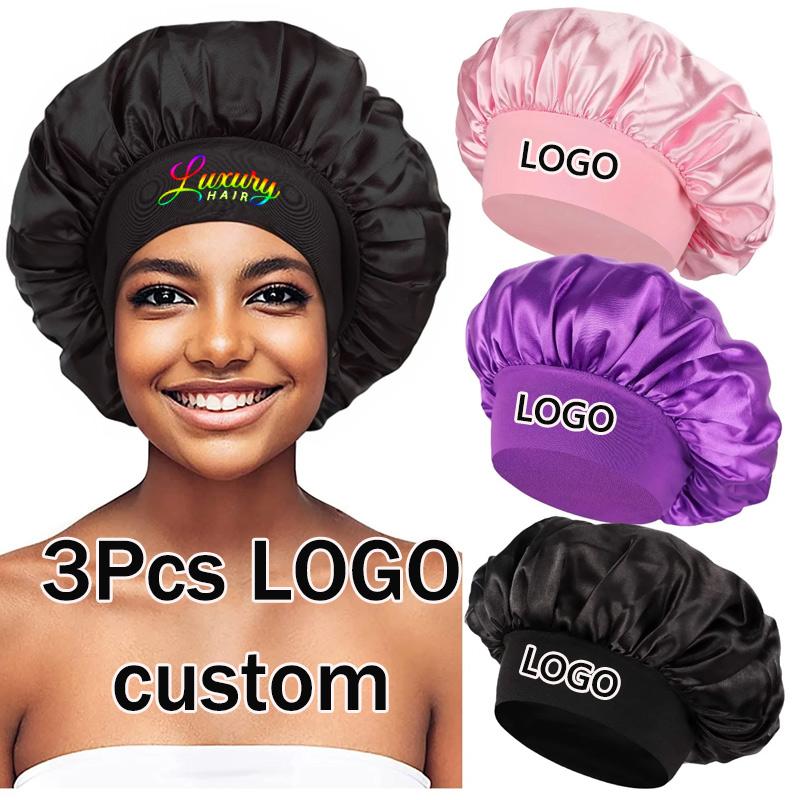 Satin Hair Bonnet - Bonnets en satin de soie avec