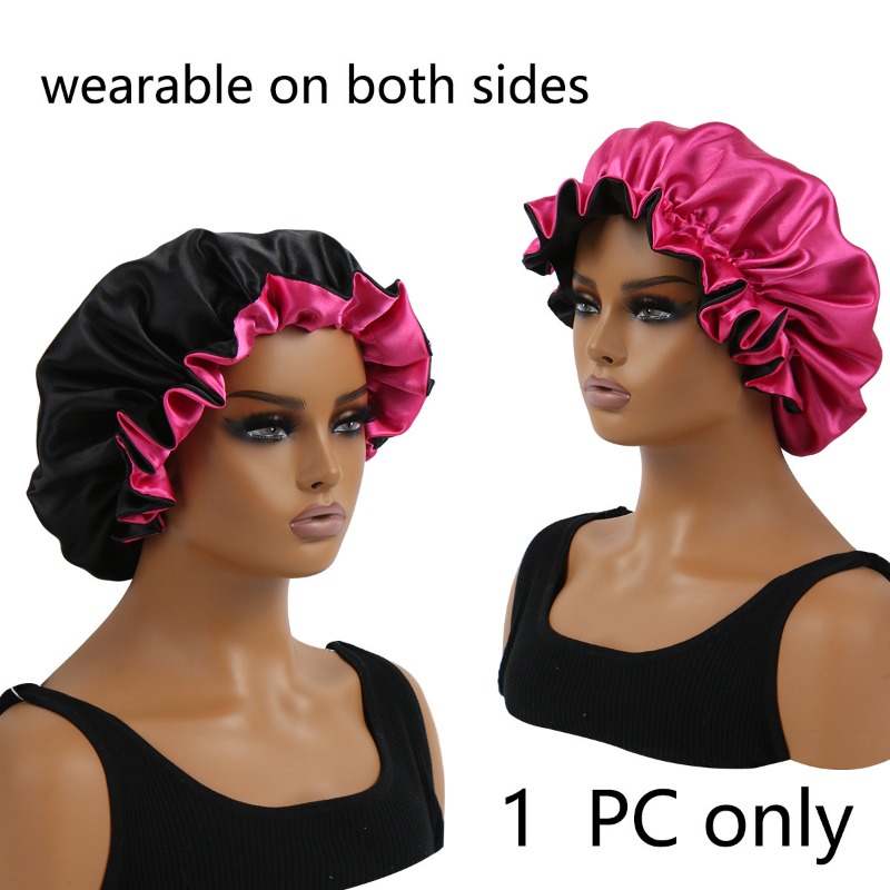 Bonnet de Douche Réversible en - Satin Hair Bonnet avis et prix