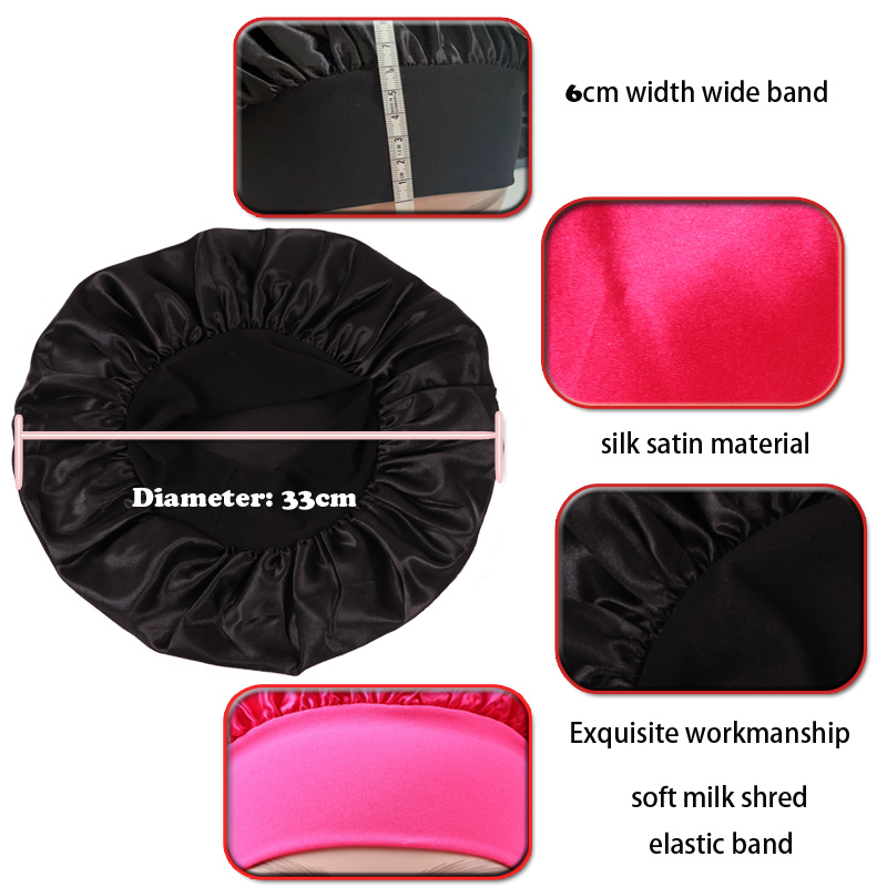 Lot de 10 bonnets en satin per - Satin Hair Bonnet avis et prix