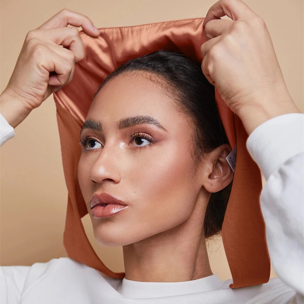 Bonnet Hijab en Satin Modal, s - Satin Hair Bonnet avis et prix