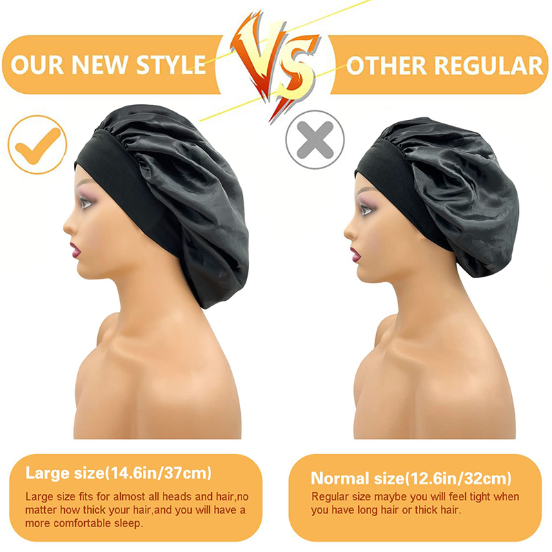Bonnets en Satin solides pour  - Satin Hair Bonnet avis et prix